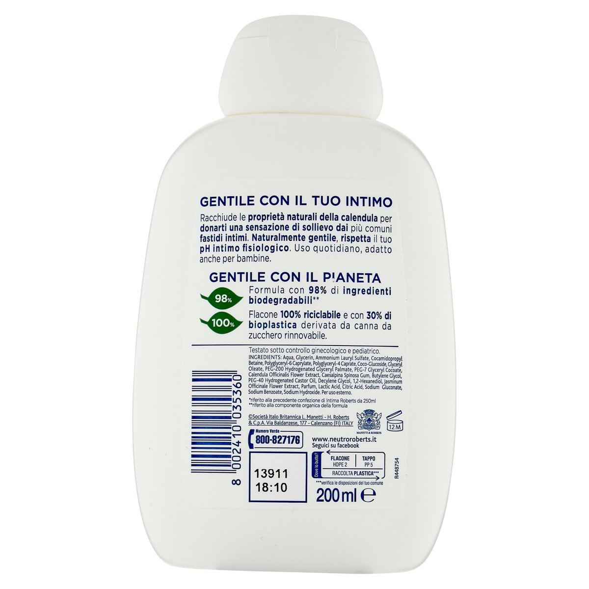 Intima Roberts Detergente intimo Lenitivo