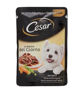 Alimento In Salsa Per Cani Con Pollo E Verdure