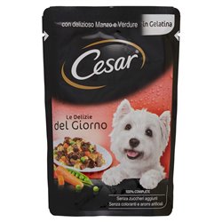 Alimento In Gelatina Per Cani Con Manzo E Verdure