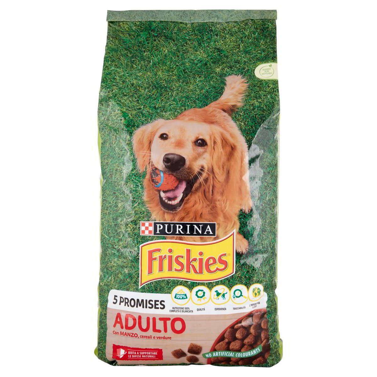 Alimento Per Cani Adulto Con Manzo Cereali E Verdure