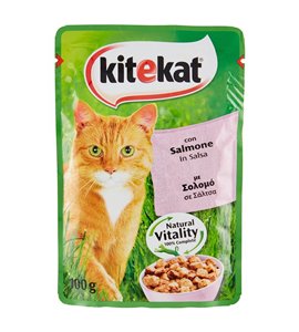 Alimento In Salsa Per Gatti Con Salmone