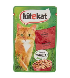 Alimento In Salsa Per Gatti Con Manzo