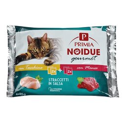 Straccetti In Salsa Per Gatti Con Tacchino, Con Manzo