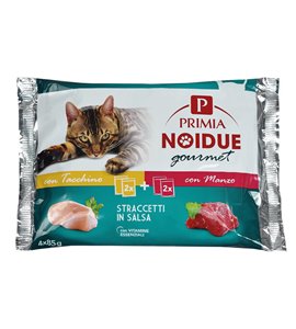 Straccetti In Salsa Per Gatti Con Tacchino, Con Manzo