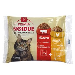 Bocconcini In Salsa Per Gatti Con Manzo, Con Pollo