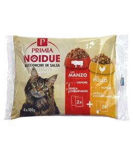 Bocconcini In Salsa Per Gatti Con Manzo, Con Pollo