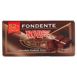 Novi Fondente Extra dunkle Schokolade 52% 100 g, Vorderseite der Verpackung