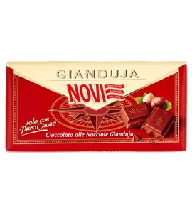 Novi Gianduja Haselnussschokolade 100 g, Vorderseite der Verpackung