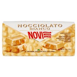 Novi Nocciolato weisse Schokolade mit Haselnüssen 130 g – Verpackungsvorderseite