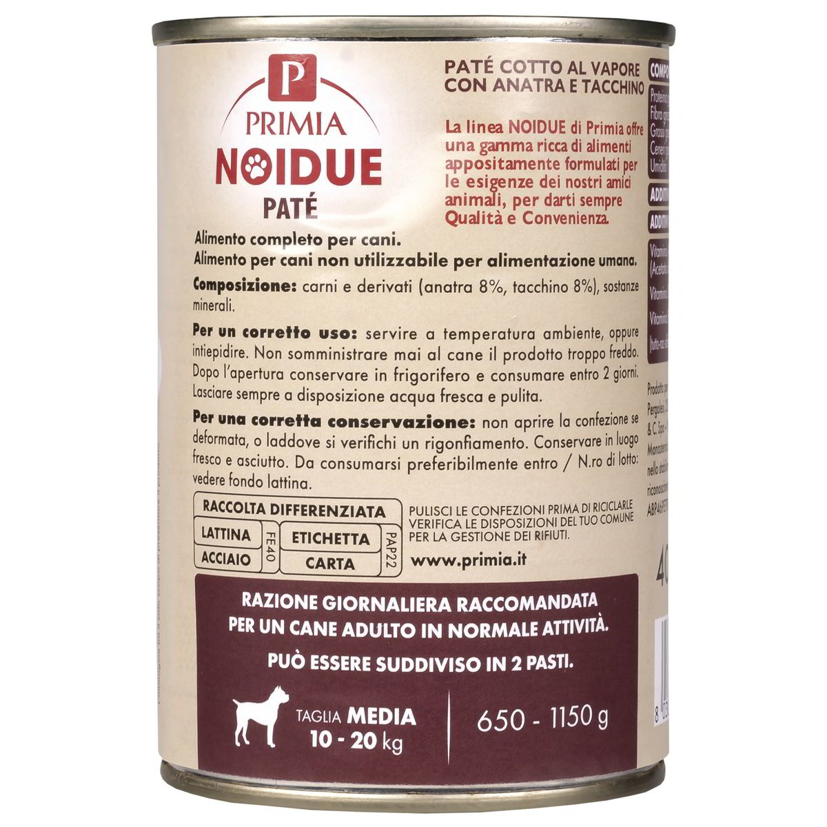 Paté Per Cani Con Anatra E Tacchino