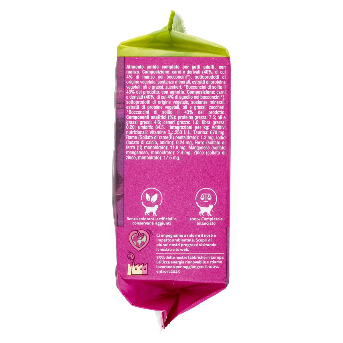 Pranzetti In Salsa Per Gatti Con Manzo, Con Agnello