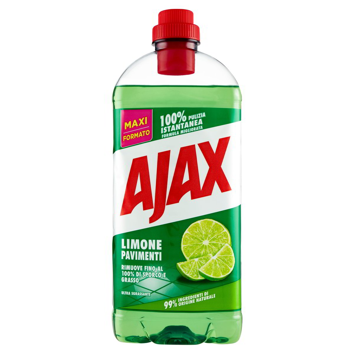 AJAX – detersivo pavimenti Limone ultra sgrassante
