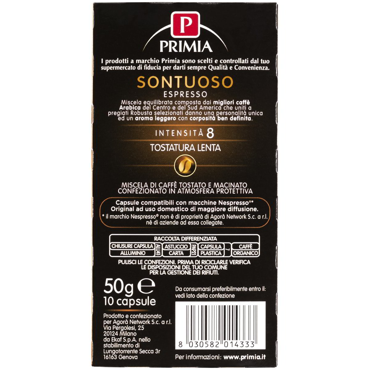 Capsule per espresso Sontuoso