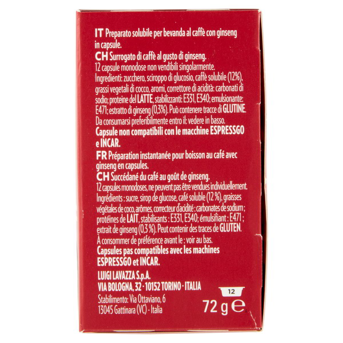 A Modo Mio Capsule per caffè al ginseng