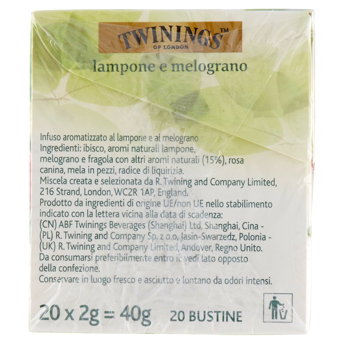 Infuso Aromatizzato Lampone E Melograno