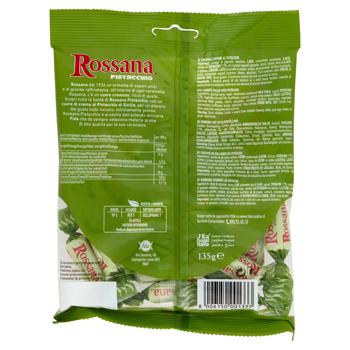Caramelle Ripiene Pistacchio