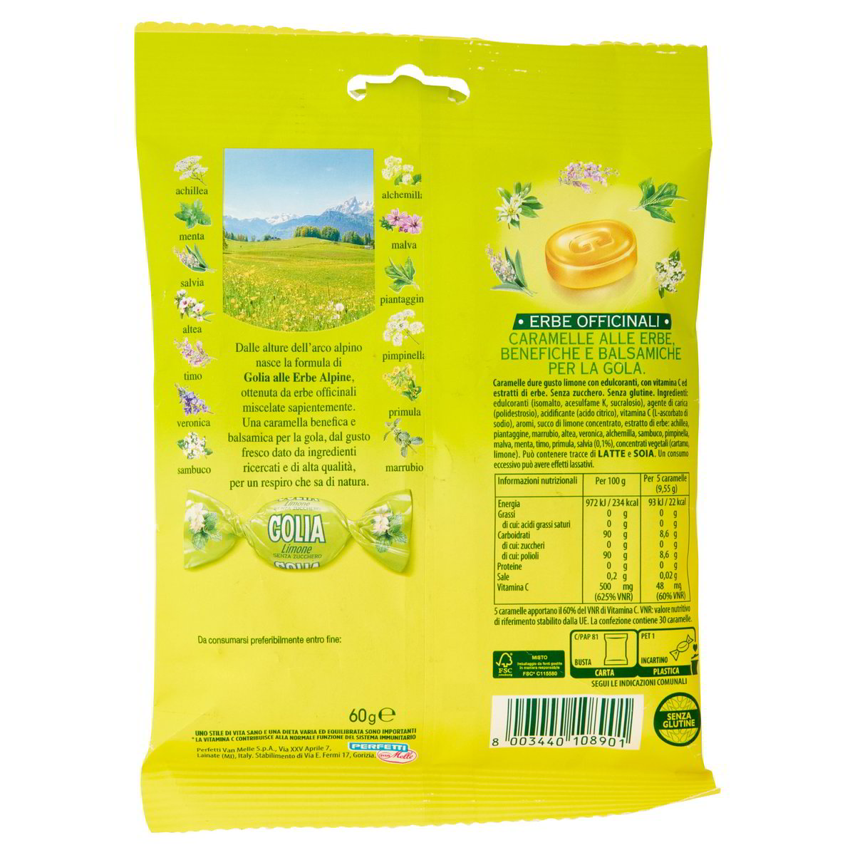 Caramelle Alle Erbe Limone