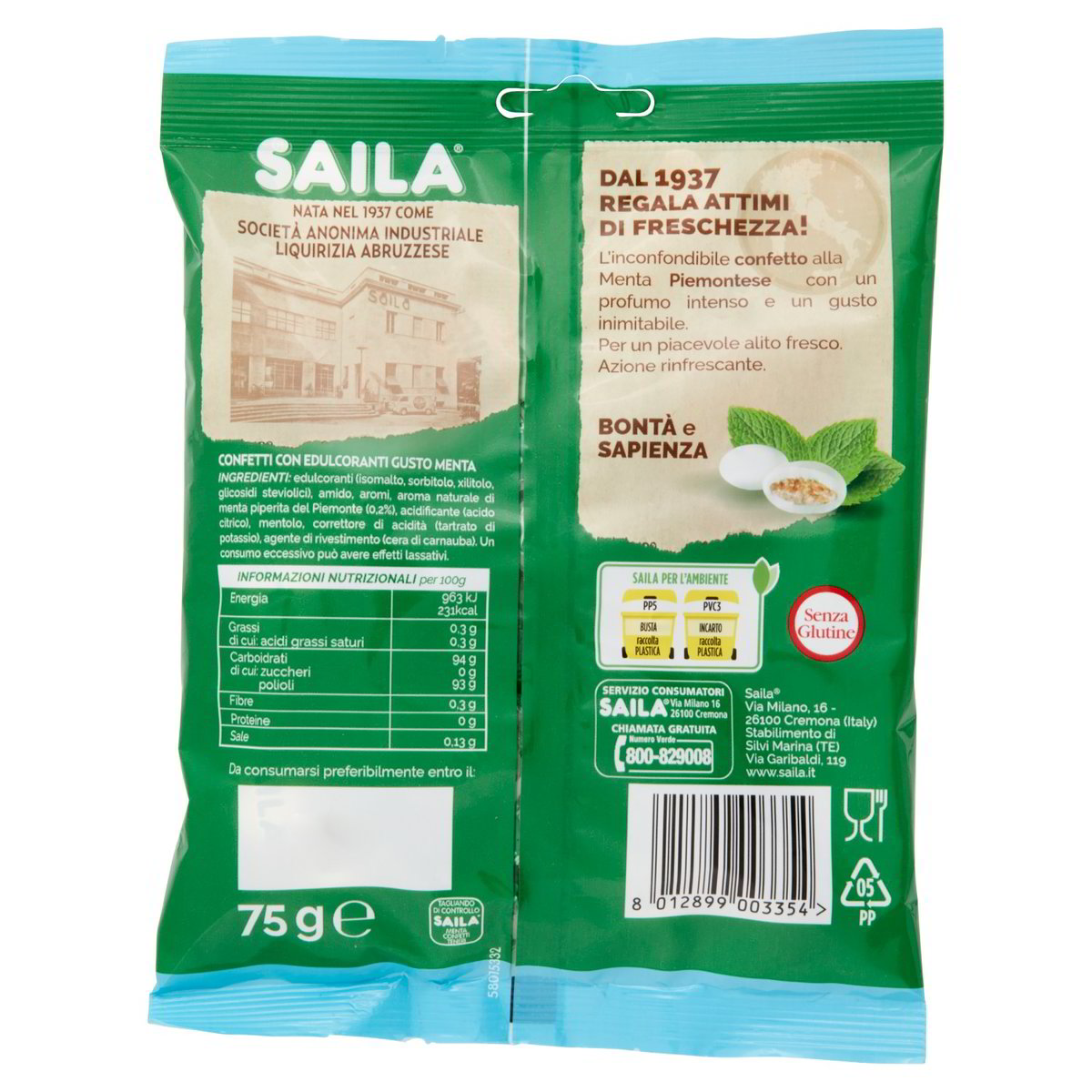 Confetti Teneri Menta Piemontese