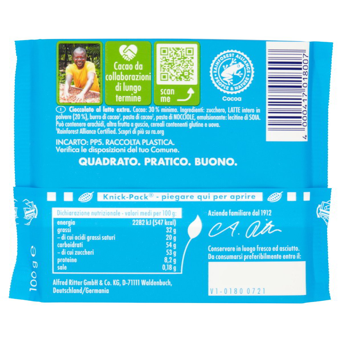 Cioccolato Latte Delle Alpi