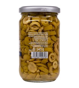 Olive verdi a rondelle in salamoia