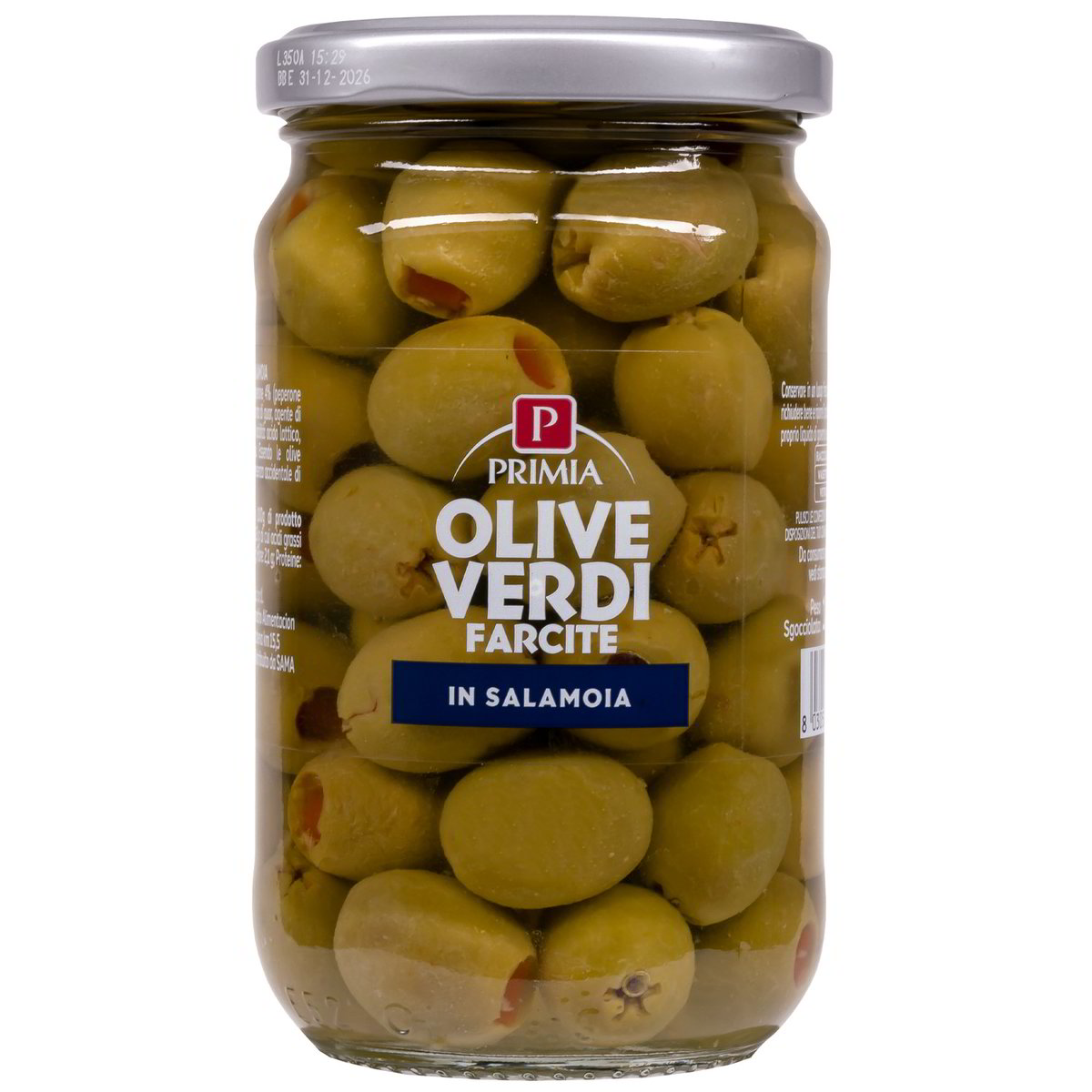 Olive verdi farcite in salamoia