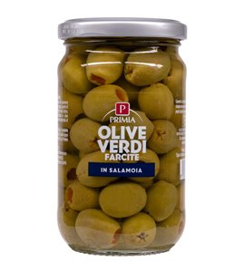 Olive verdi farcite in salamoia
