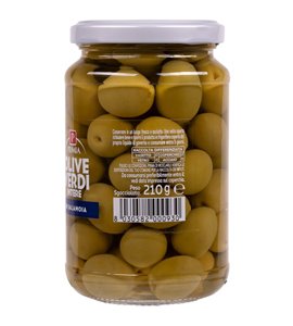 Olive verdi intere in salamoia