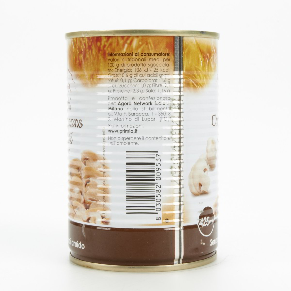 Funghi Champignons affettati al naturale