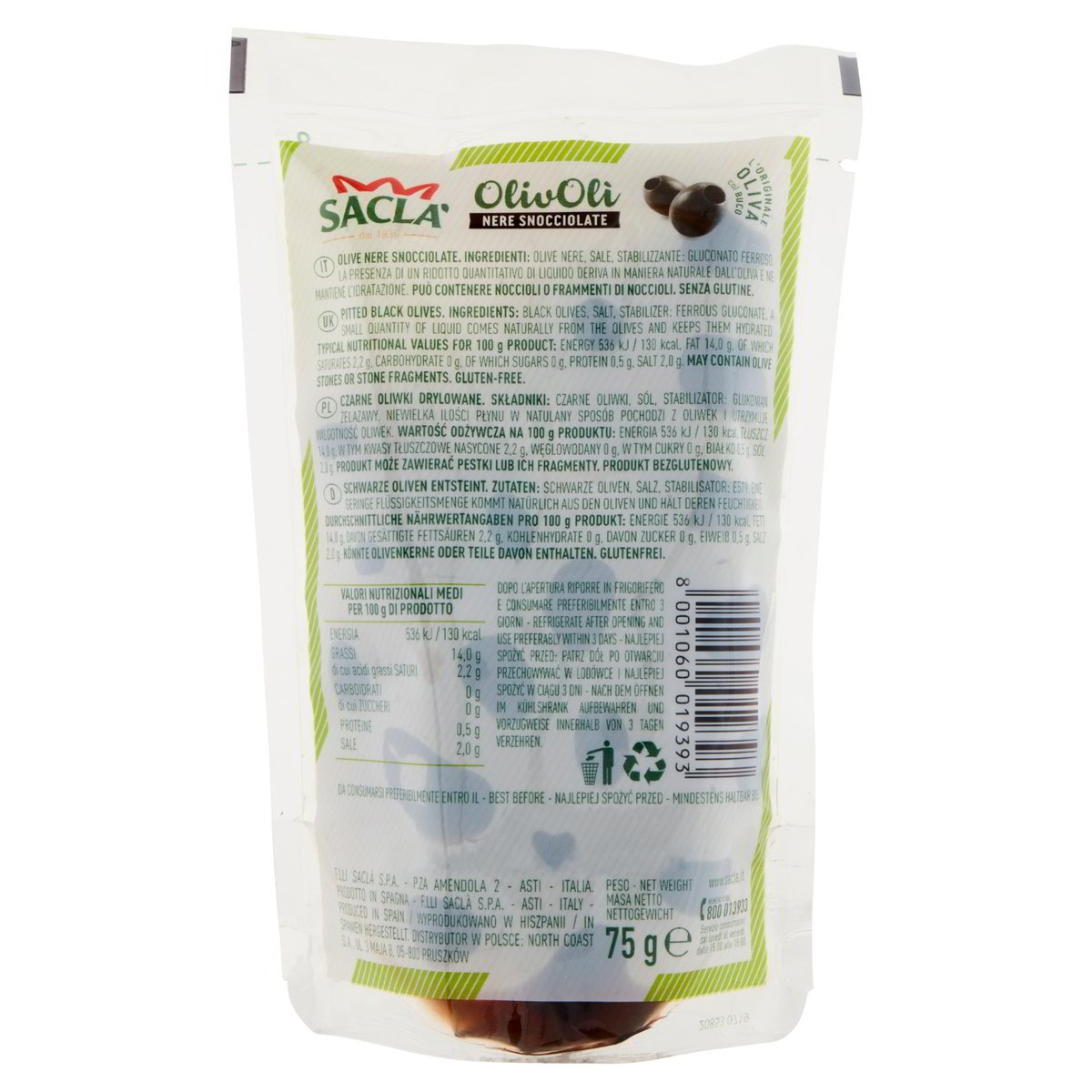 OLIVOLÌ Nere Snocciolate