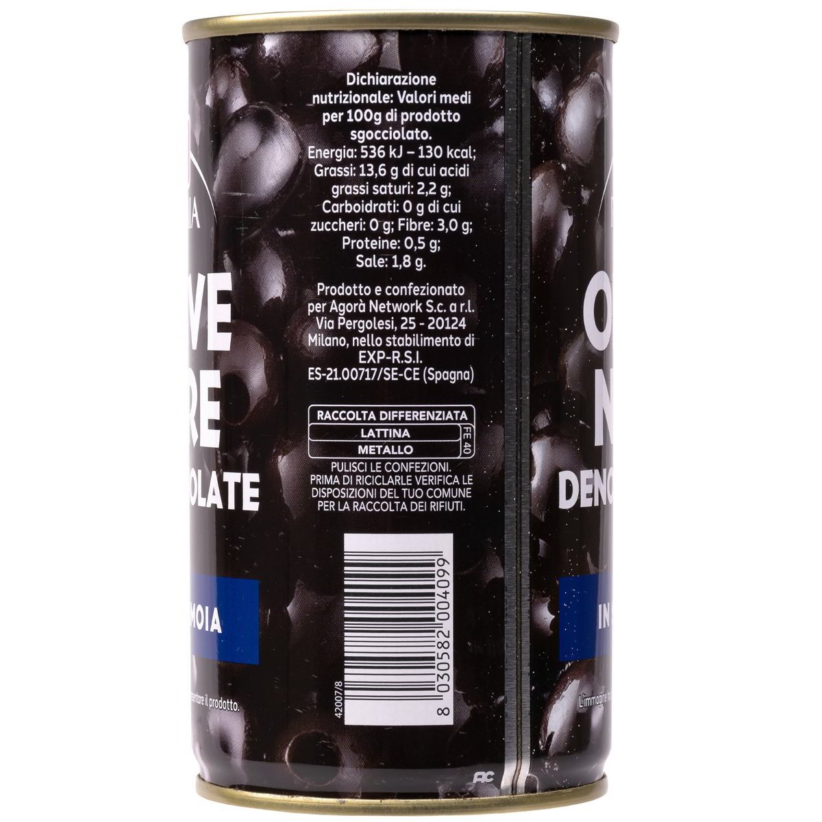 Olive nere denocciolate in salamoia