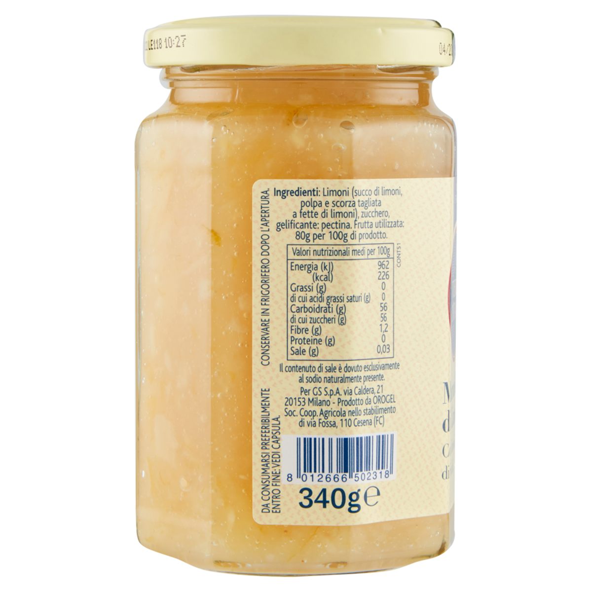 Marmellata con limoni di Sicilia