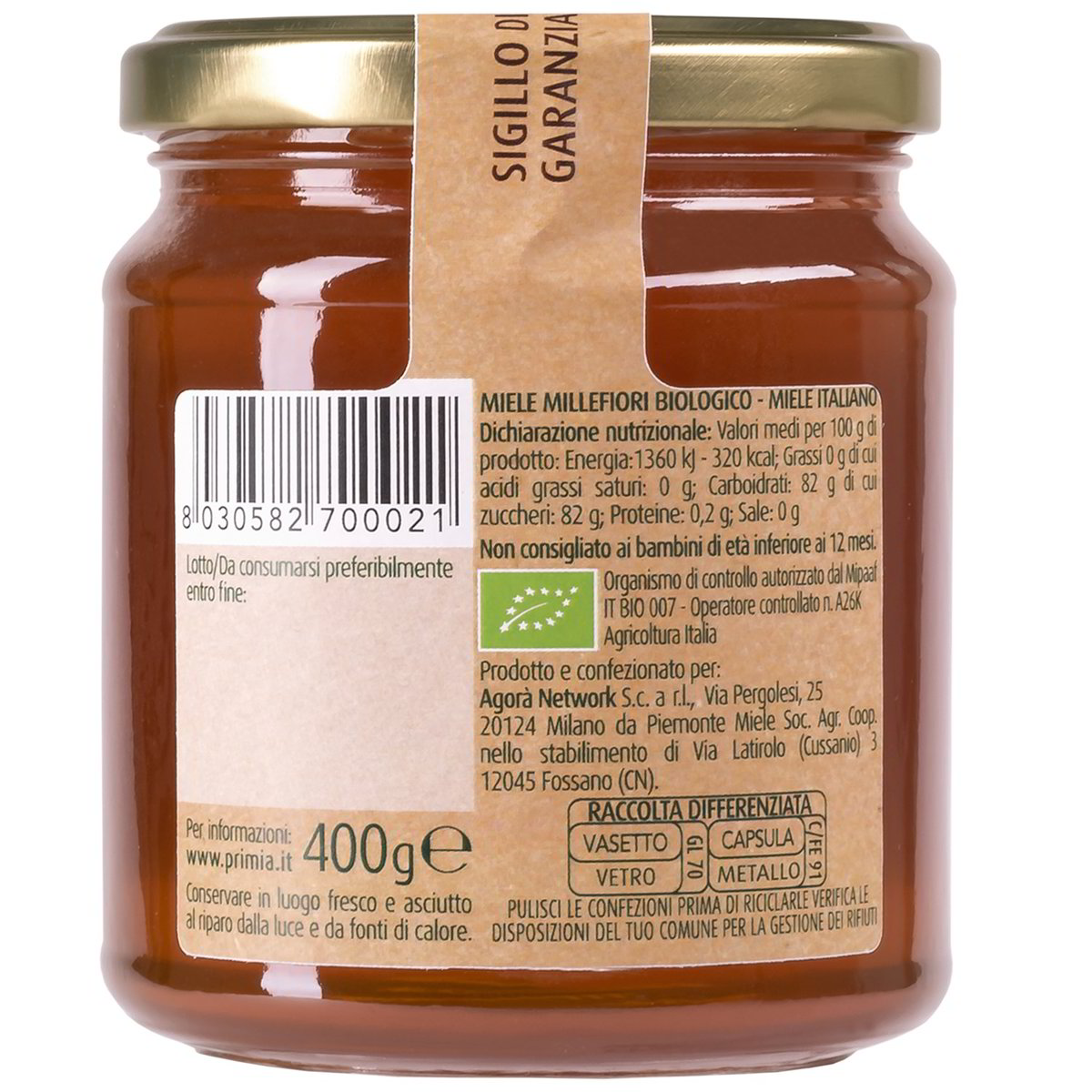 Miele Millefiori Via Verde Bio