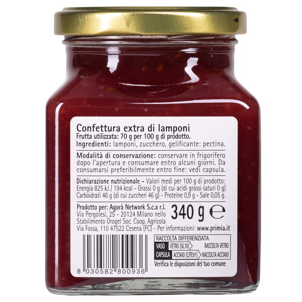 Confettura Extra Di lamponi