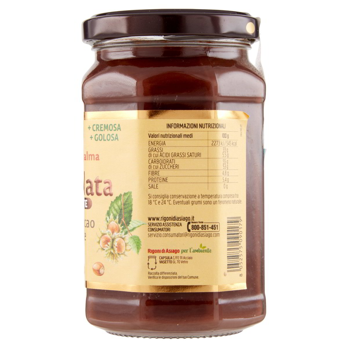 Nocciolata bio Senza latte