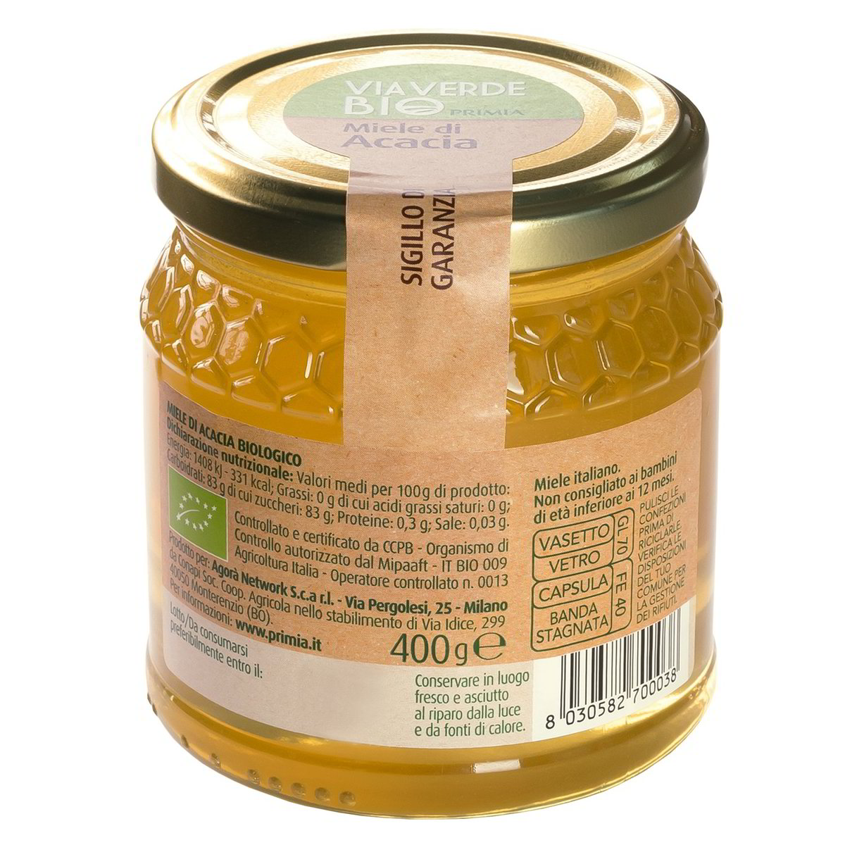 Miele Fior di Acacia Via Verde Bio