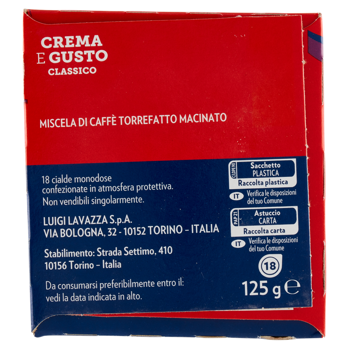 Lavazza Cialde caffè espresso Crema e Gusto