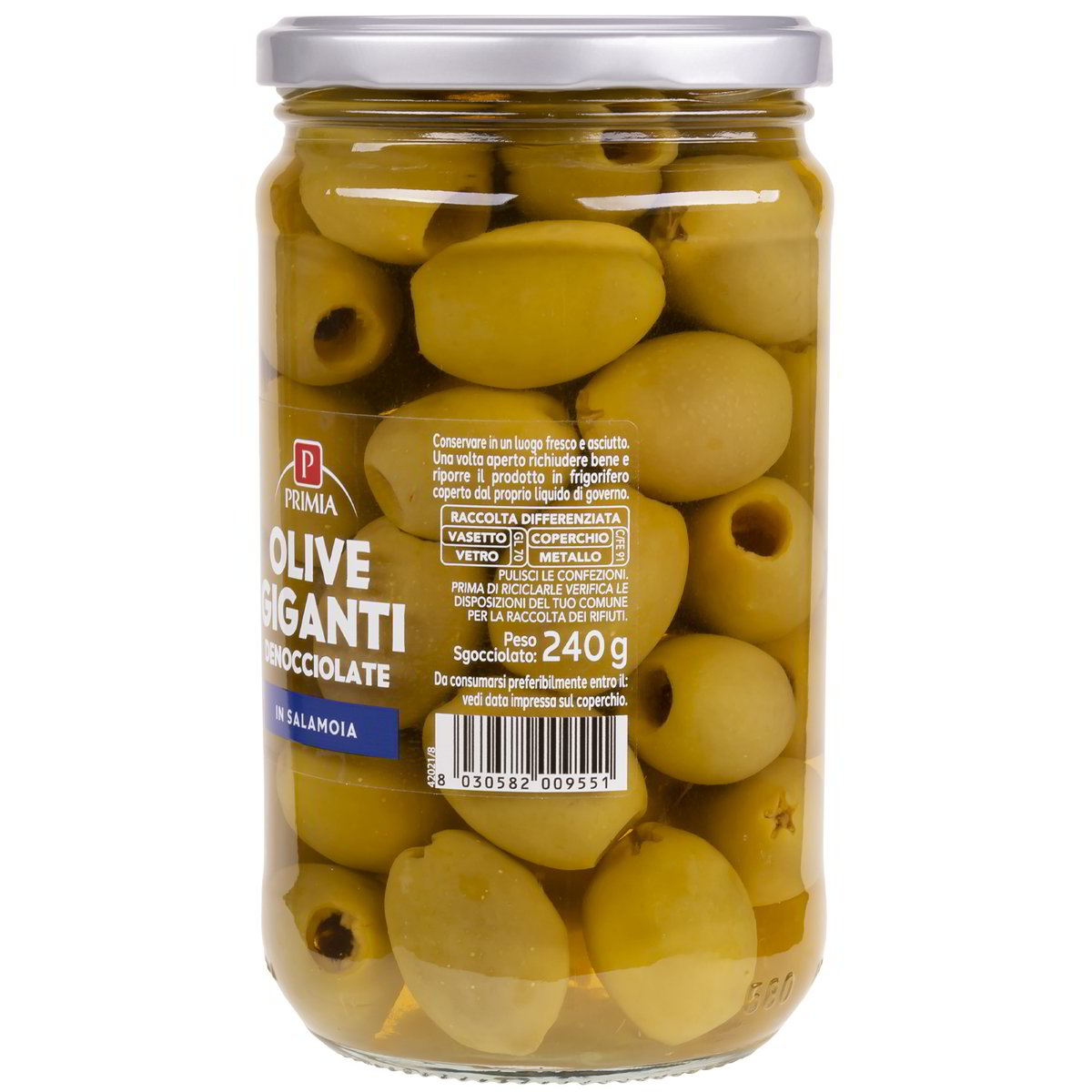 Olive giganti denocciolate in salamoia