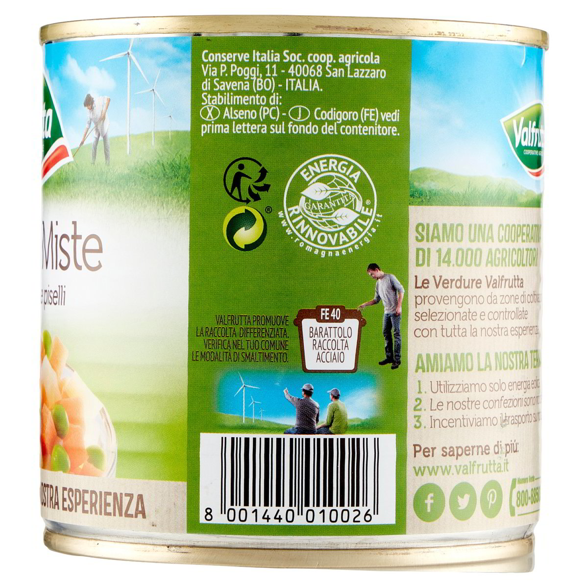 Valfrutta Verdure miste patate, carote e piselli