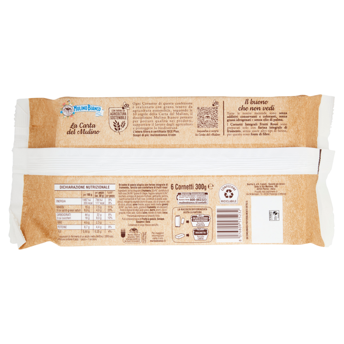 Cornetti Integrali Frutti Rossi