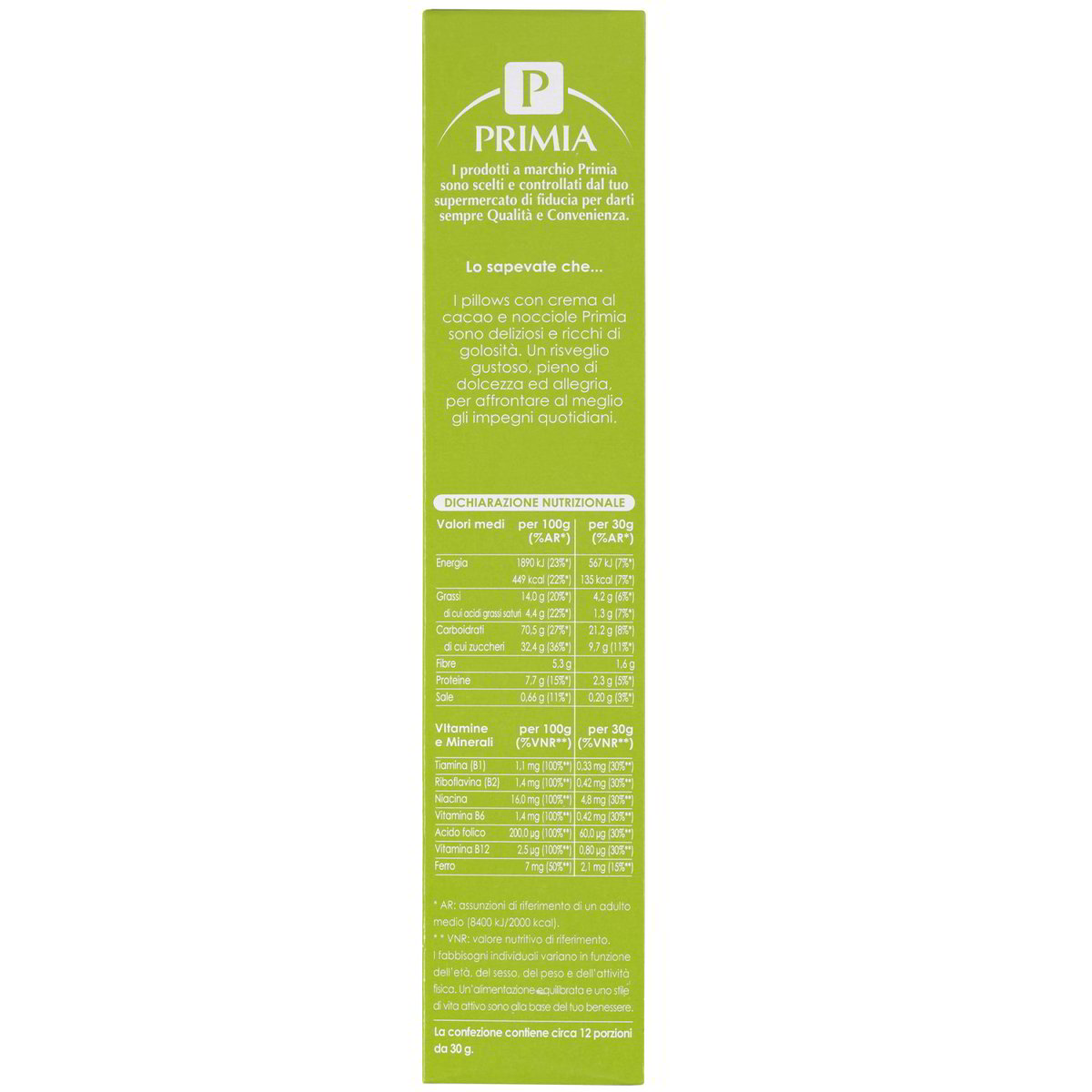 Pillows con crema al cacao e nocciole