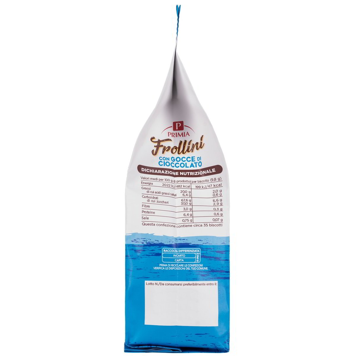 Frollini con gocce di cioccolato