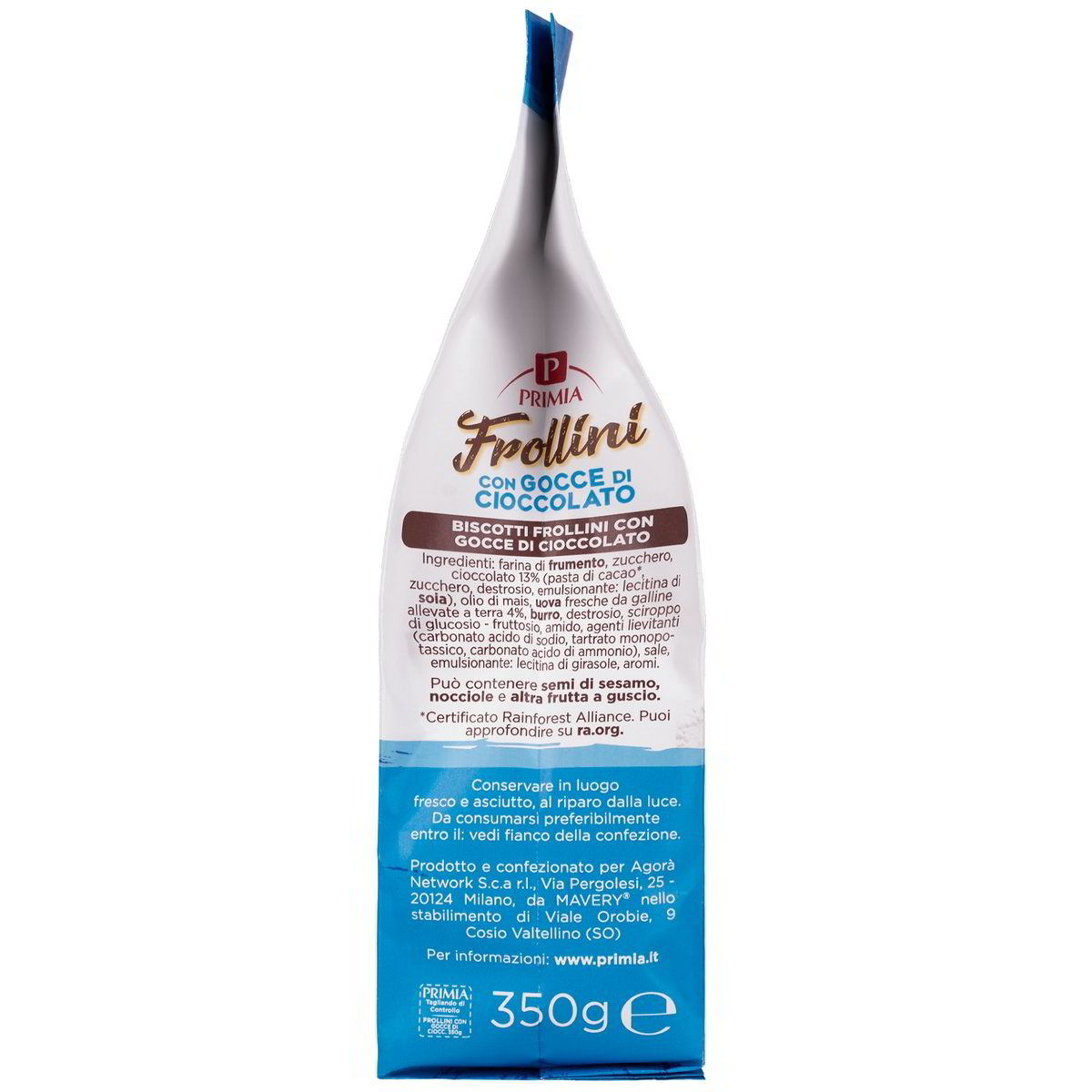 Frollini con gocce di cioccolato