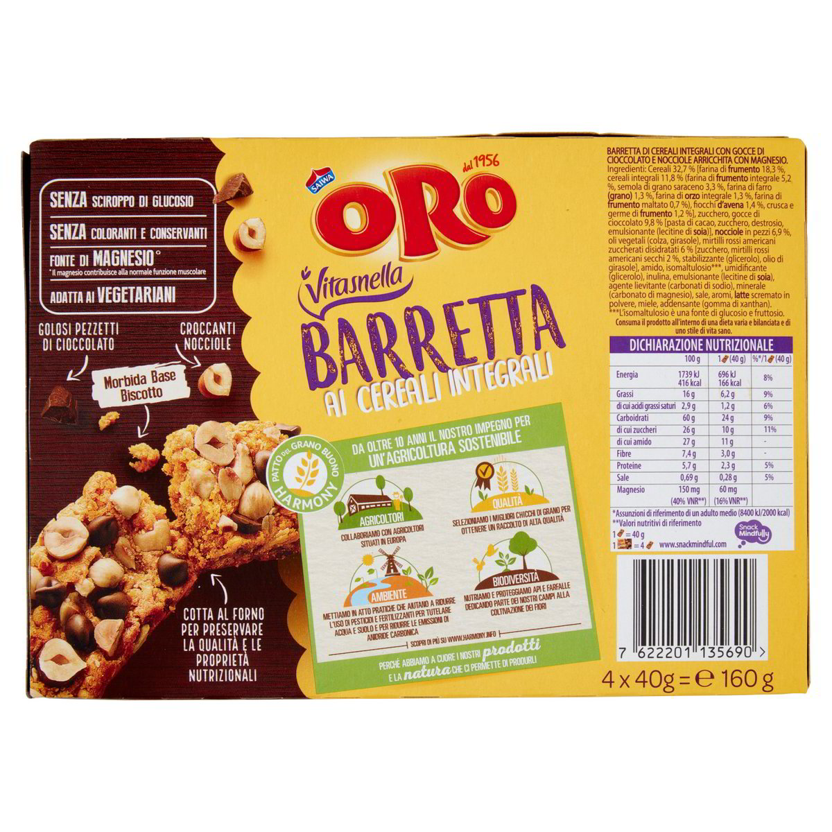 Barretta Cioccolato Fondente E Nocciole