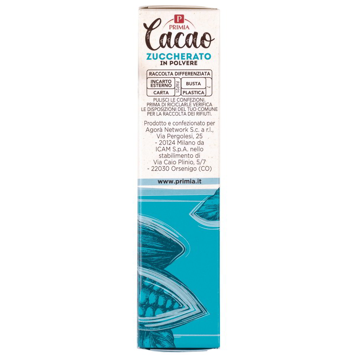 Cacao zuccherato in polvere