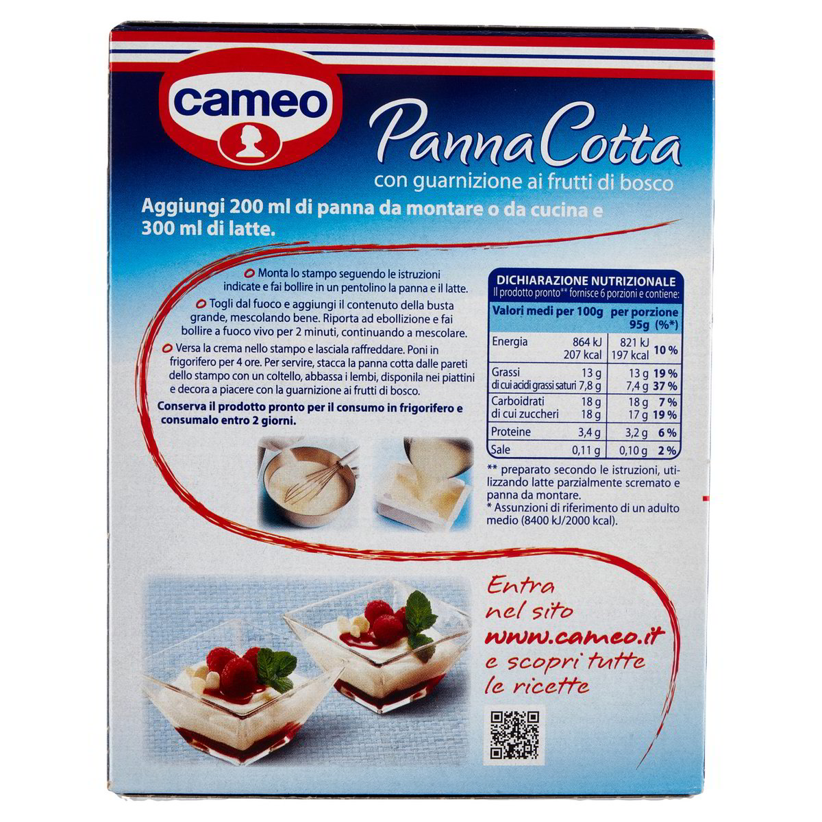 Preparato per Panna Cotta ai frutti di bosco