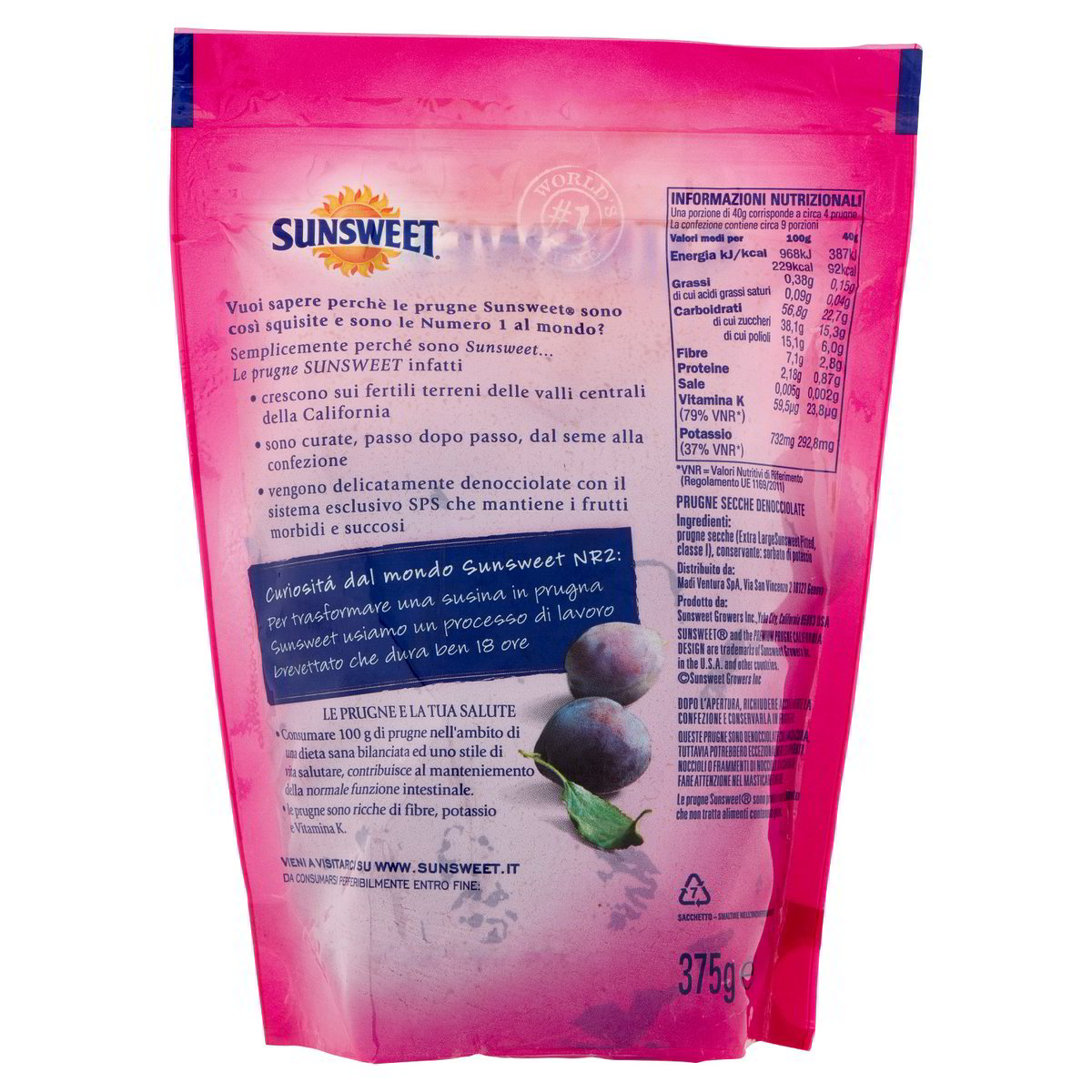 Sunsweet Prugne California denocciolate