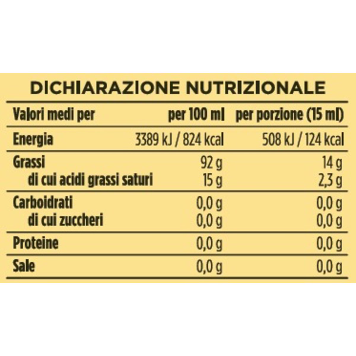 Olio extra vergine di oliva Fruttato leggero
