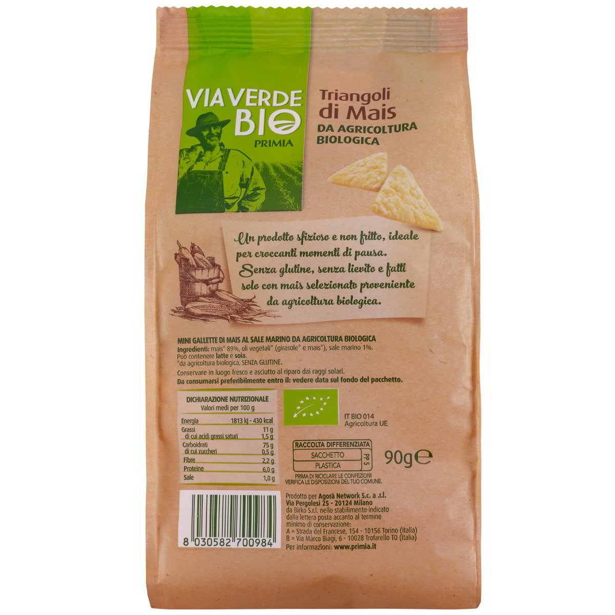 Triangoli di mais Via Verde Bio