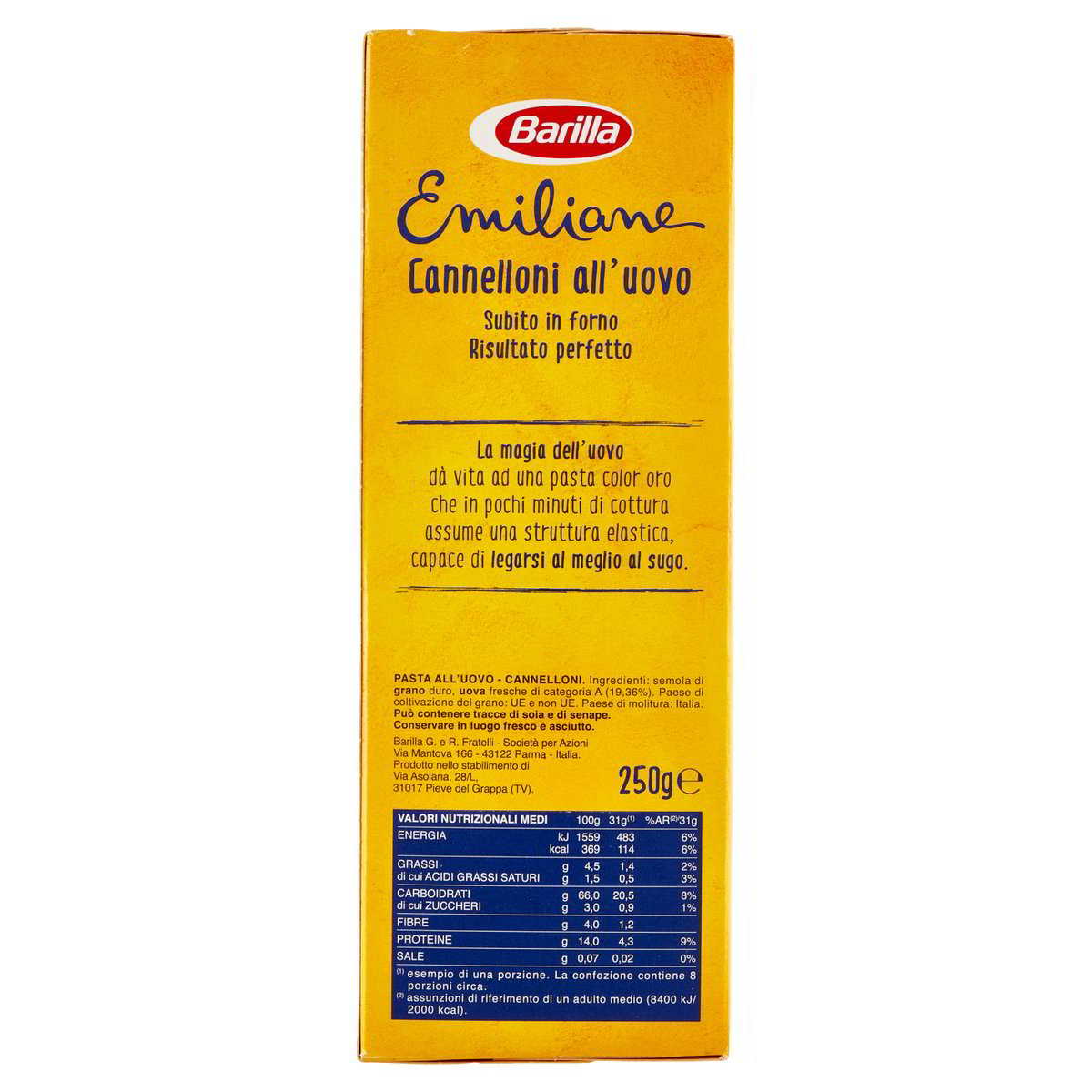 BARILLA – Cannelloni all'uovo Emiliane