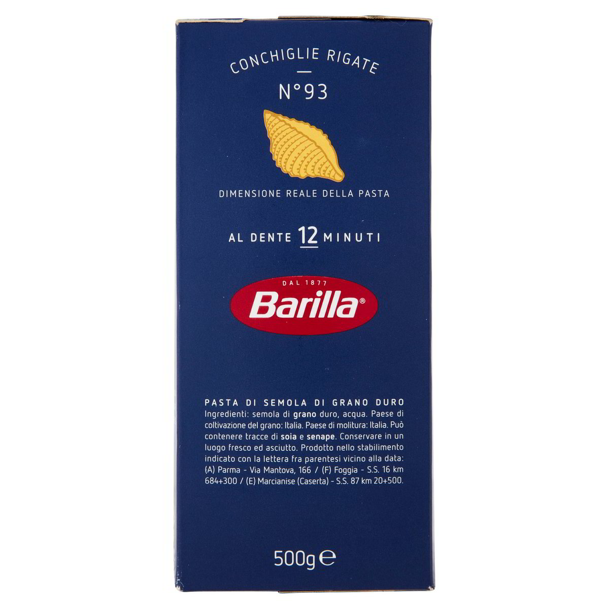 BARILLA – Conchiglie rigate n.93